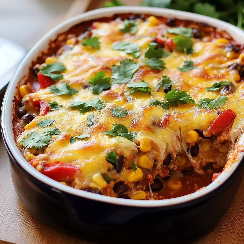 Vegetarisches mexikanisches Gratin mit Tortillas