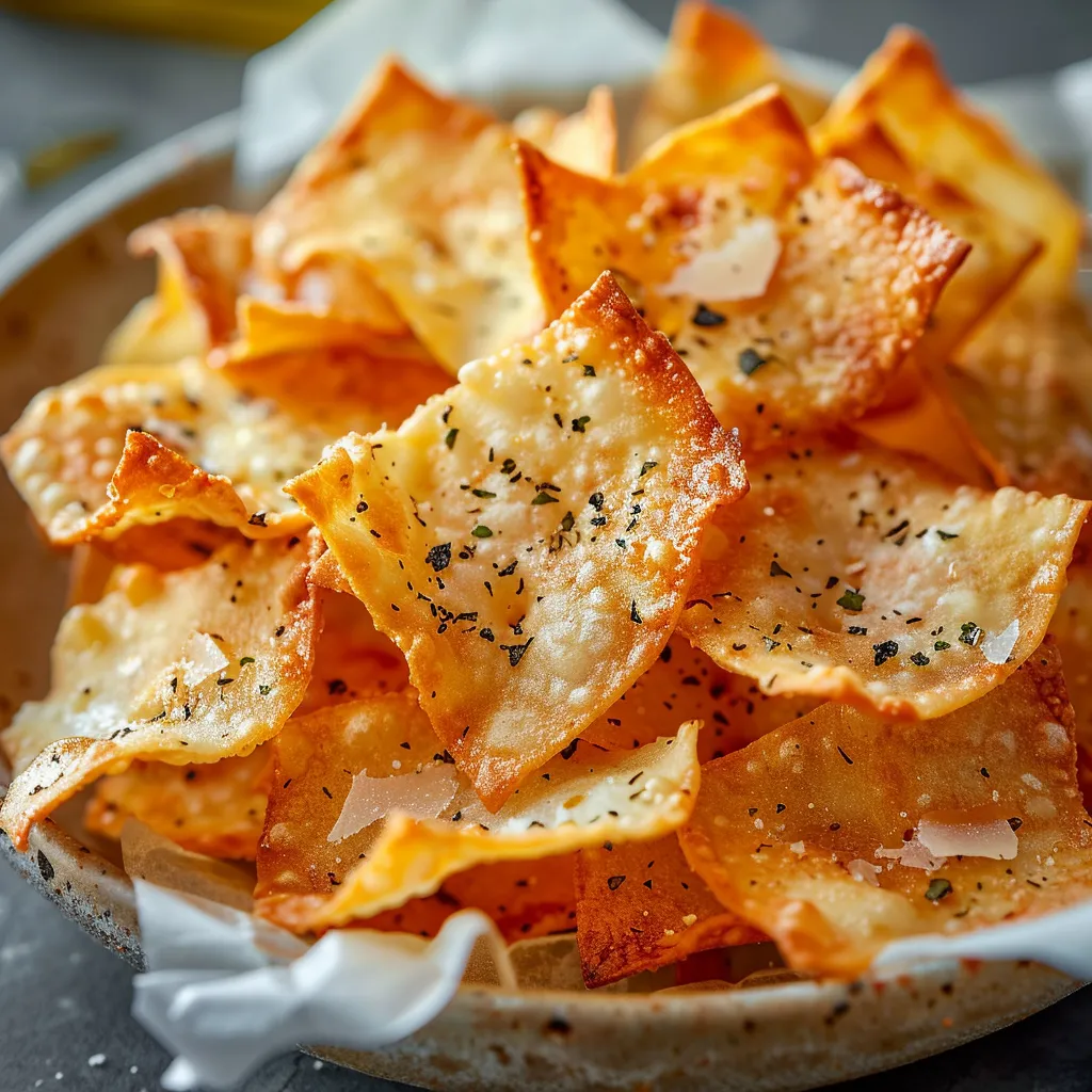 Knusprige Frischkäse-Chips