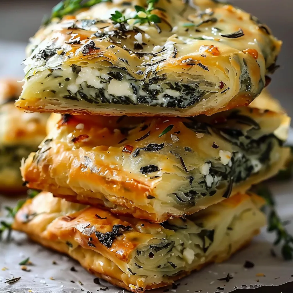 Spanakopita Biscuits mit Spinat und Feta