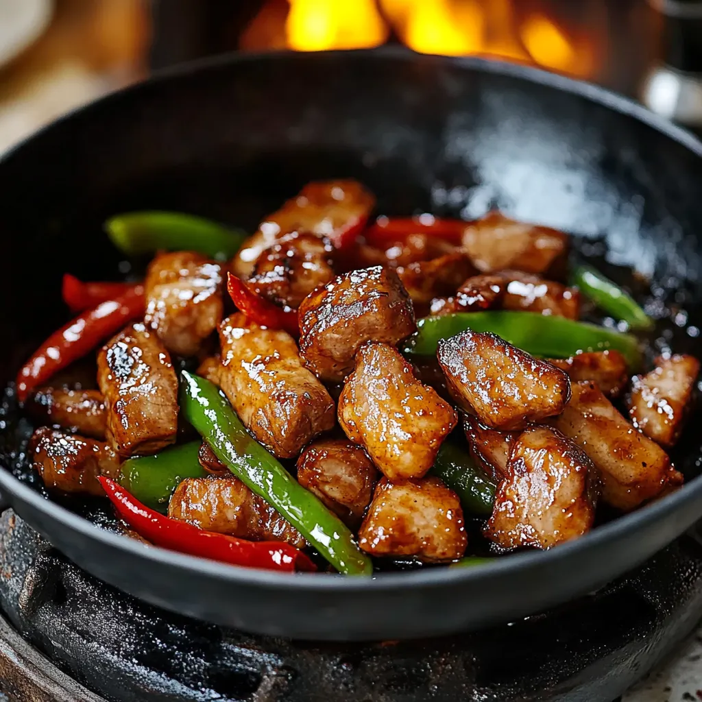 Un plato de carne con verduras.