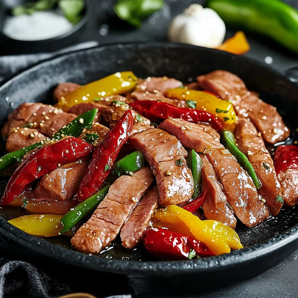 Carne con verduras en un plato.