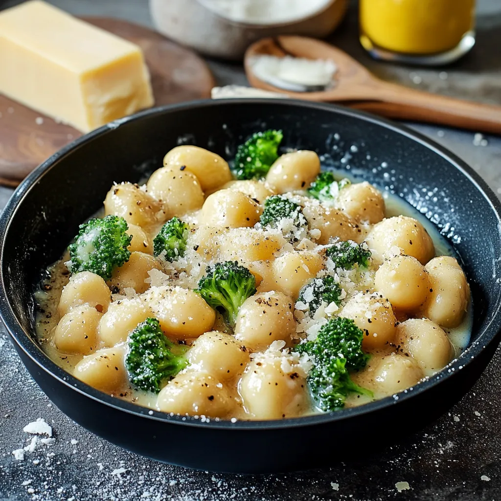 Un plato de pasta con broccoli y queso.