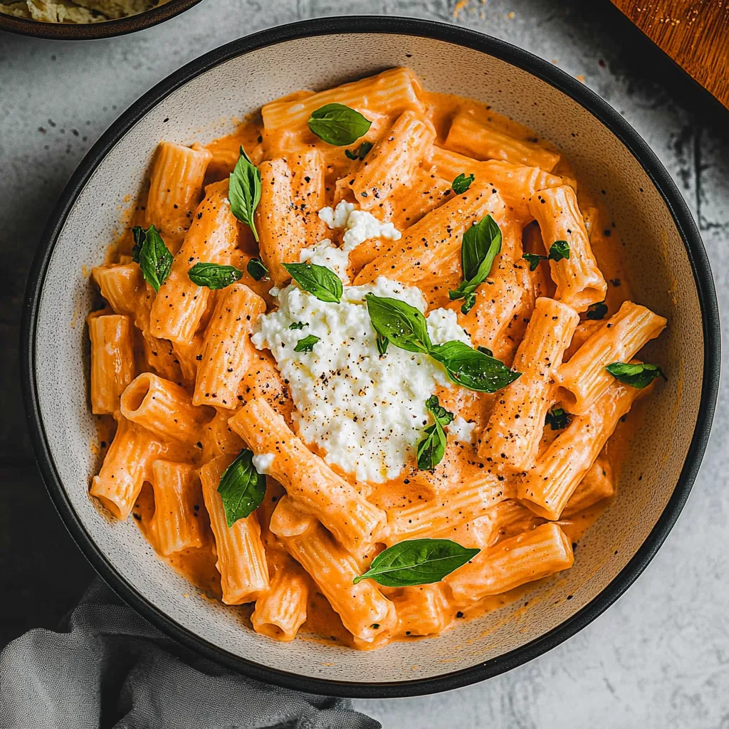 Una cacerola llena de macaroni con queso y hierbas.