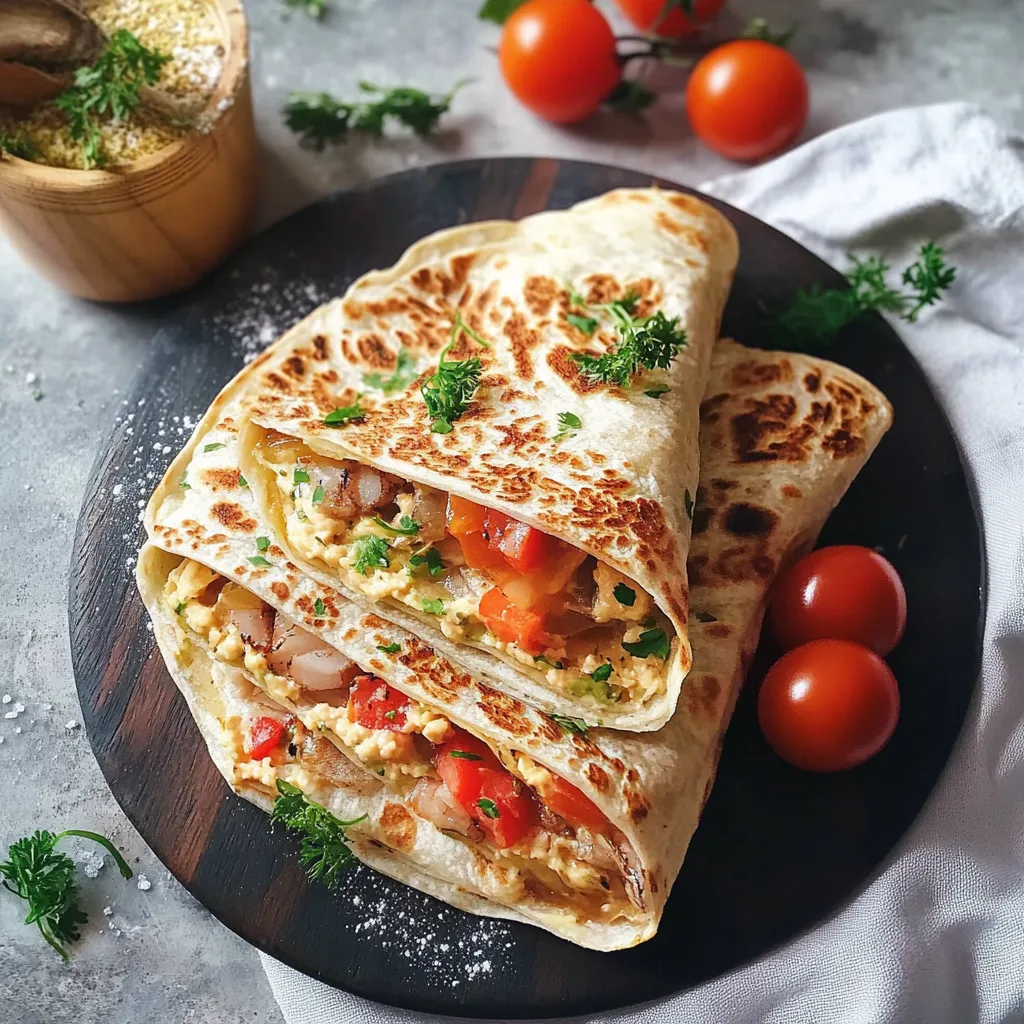 Unas tortillas con verduras y huevo.