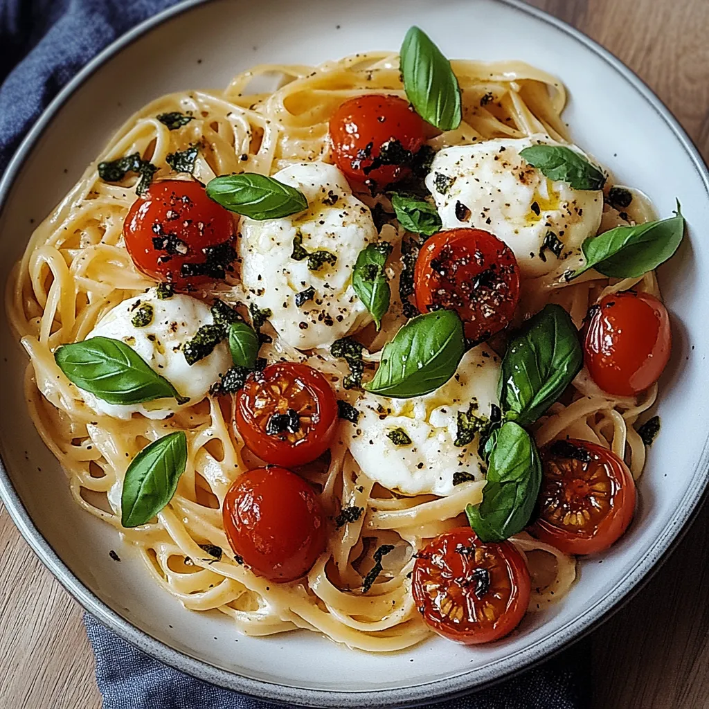 Una ensalada de tomates y espinacas con pasta.