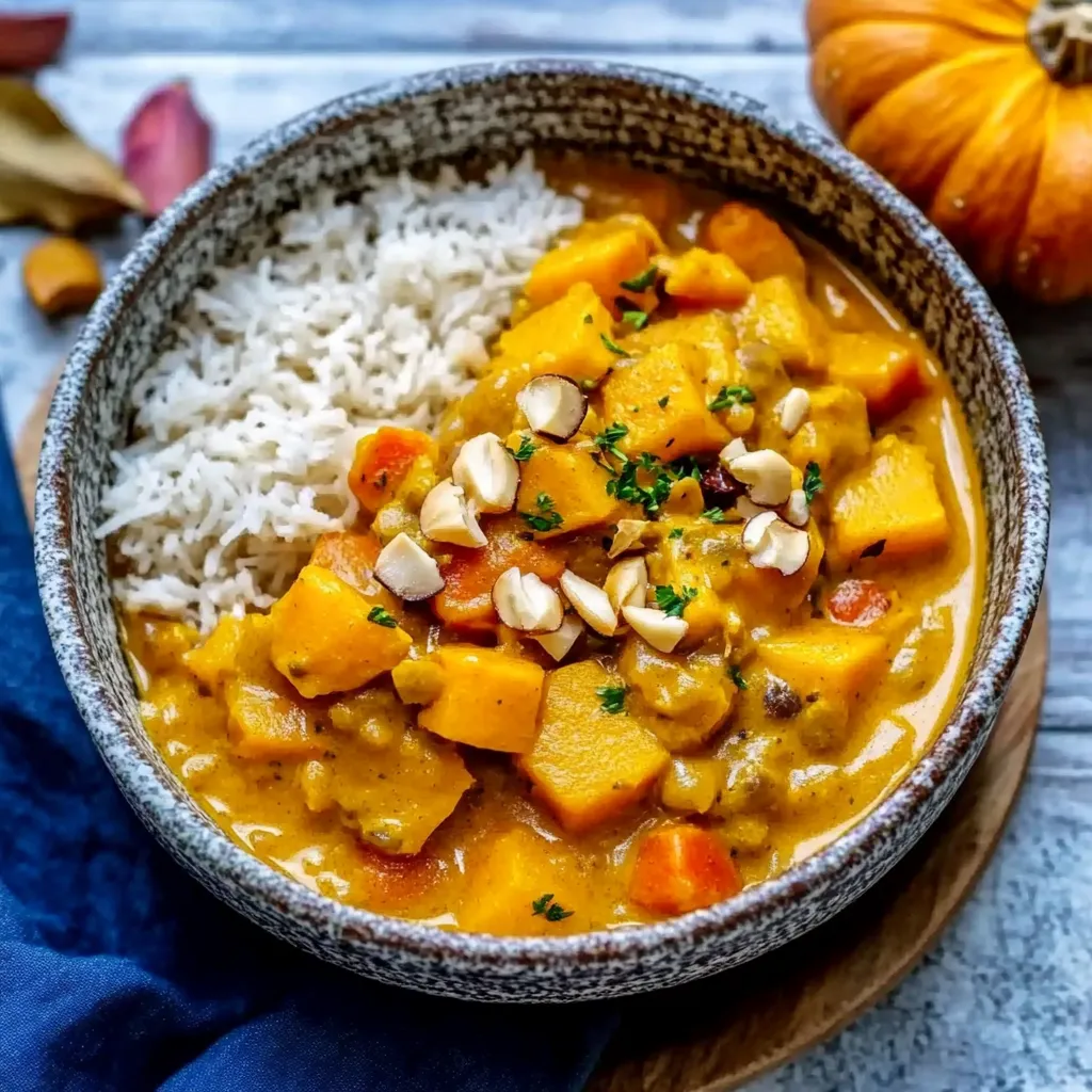 Ein großer, dunkler, glitzernder Topf mit einer Mischung aus Reis, Nüssen und Gemüse, darunter Karotten, in einer cremigen Sauce.