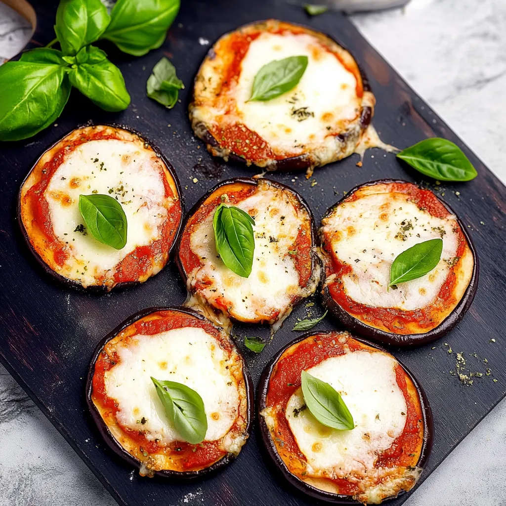 Eine Schüssel mit sechs Scheiben von Pizza mit Basilikum darauf.