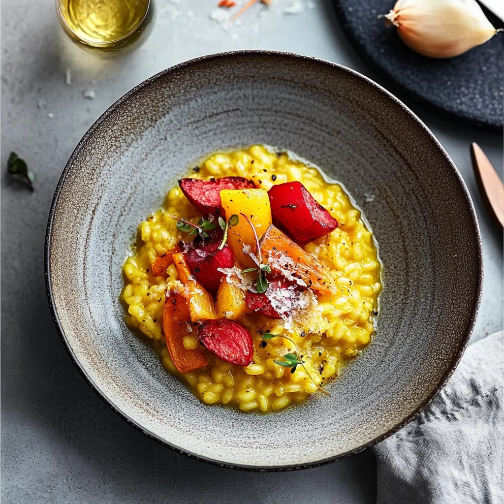 Ein Glas mit Rice und frischem Obst wie Papaya, Orange und Zitrusfrüchten.