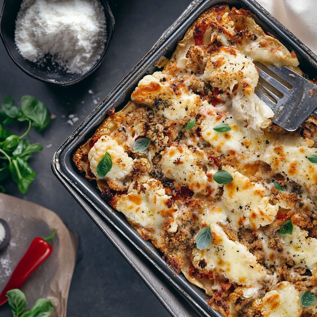 Ein Schälchen mit Käse, Zwiebeln und Kartoffeln.