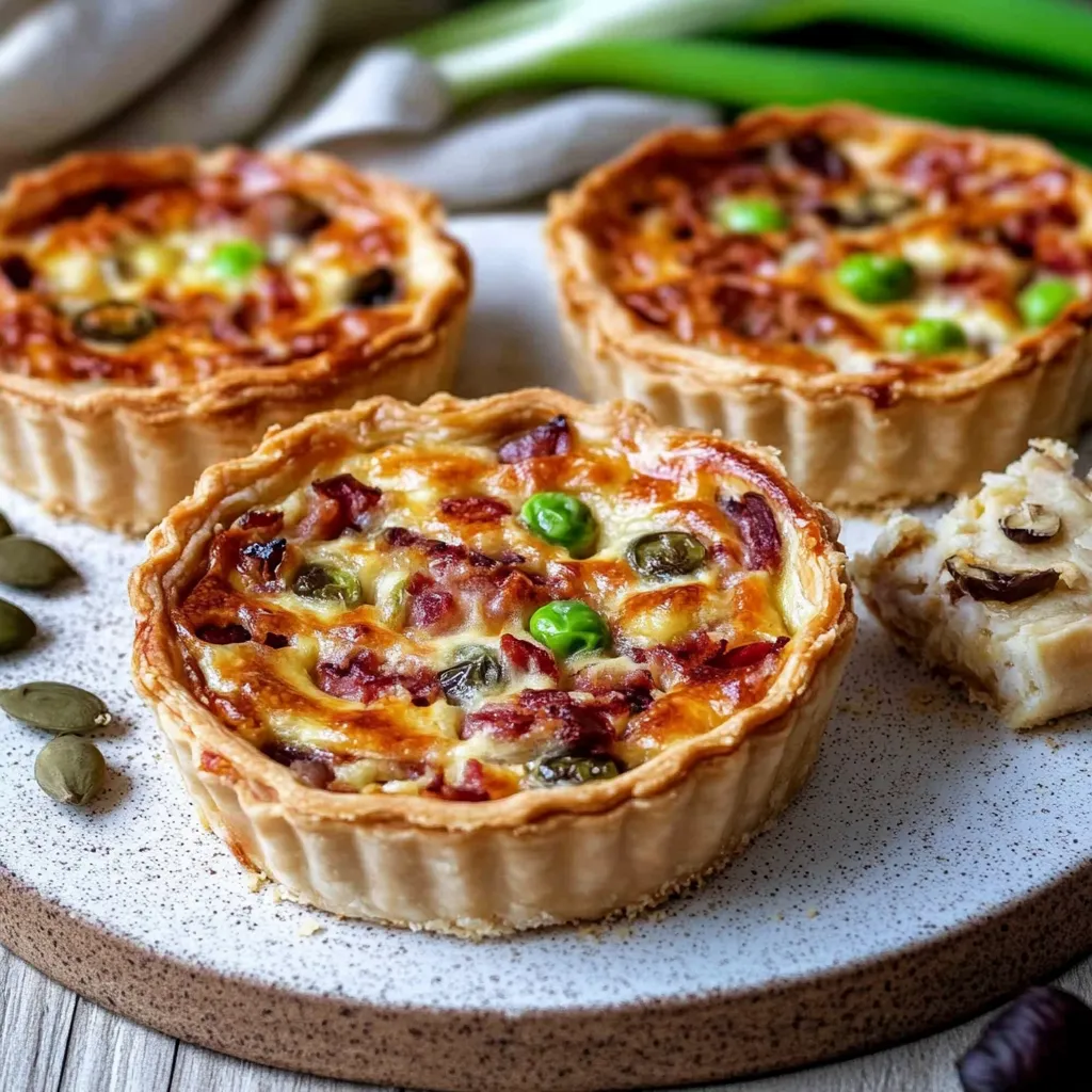 Ein weißer Teller mit drei kleinen, runden, leckeren Käse-Pastries, die mit frischem Käse und Peperoni gefüllt sind.