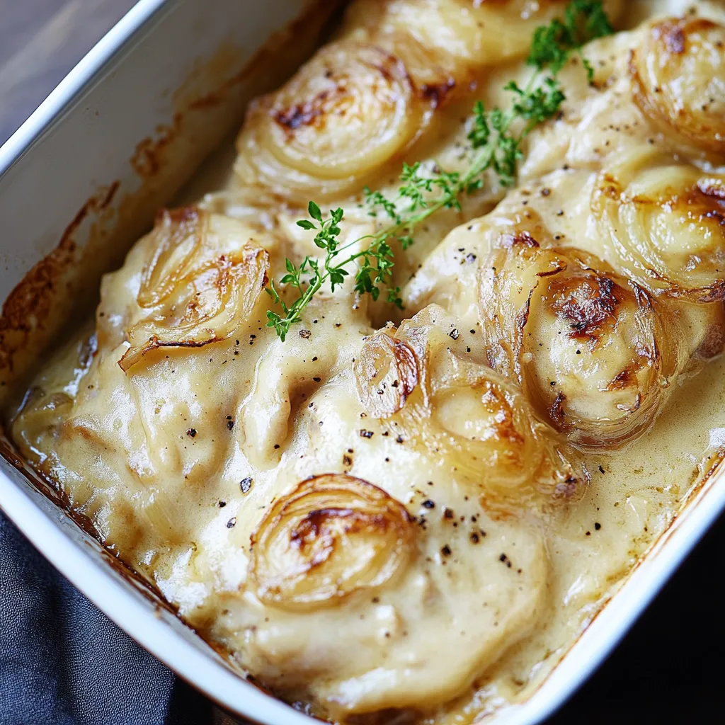 Ein weißer Teller mit einer Mischung aus Käse, Onion und Zwiebeln.