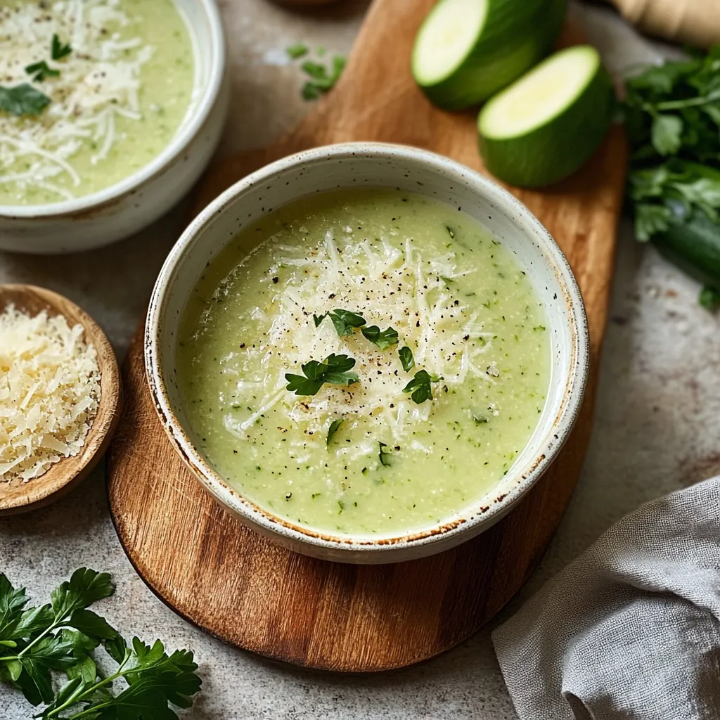 Ein Schälchen mit einer cremigen Mischung, die mit Parmesan und Kräutern zubereitet wurde. Es ist auf einem Teller mit einer Schälchen-Konstruktion und einer Schälchen-Konstruktion darunter.