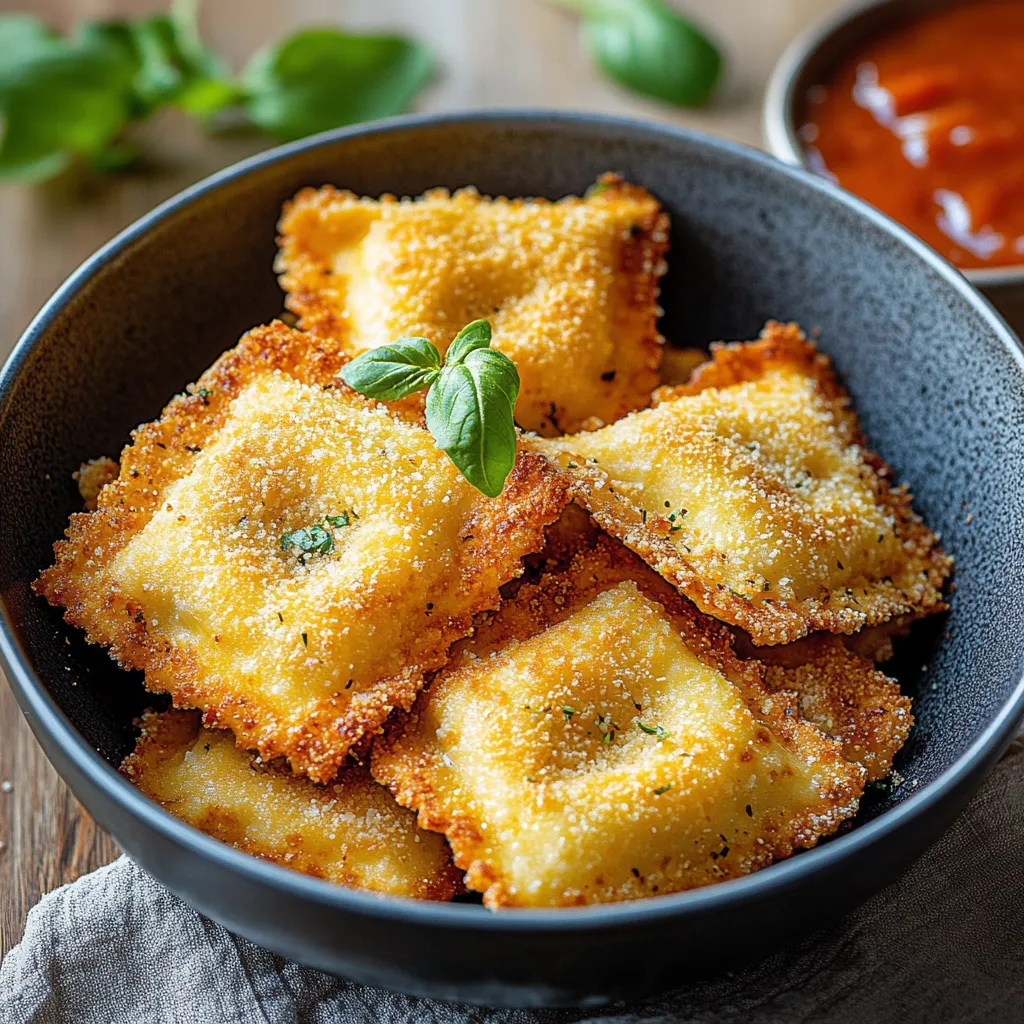 Ein Schälchen mit Pasta und Basilikum in einem Schälchen.