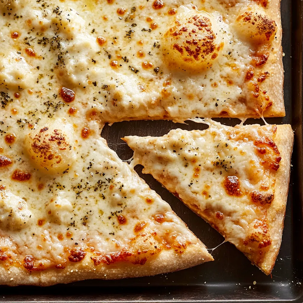 Eine halbe Pizza mit Eiern auf einem Teller.