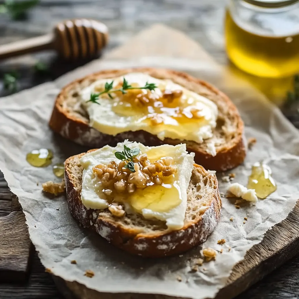 Zwei Toastbrot mit Butter und Nüssen auf einer Papiere.
