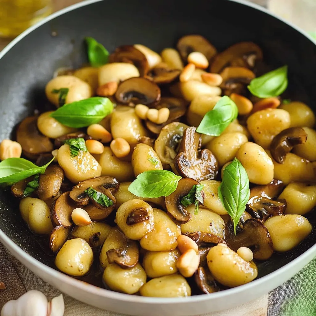 Ein Schüssel mit reichhaltiger Mischung aus Kichererbsen, Mushrooms, Nüssen und Blatt.