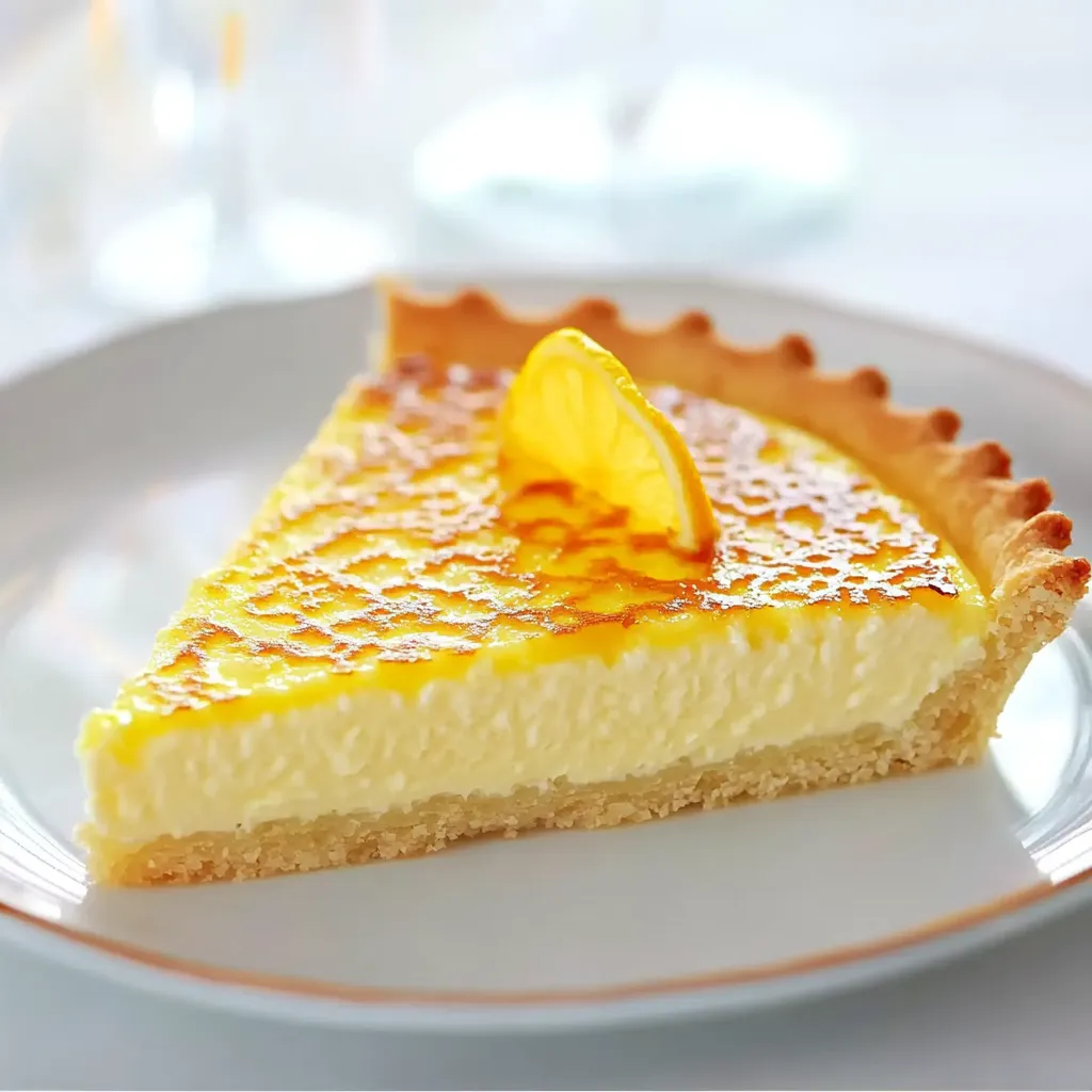 Ein Stück Käse mit einer Zitrone auf einem Plate.