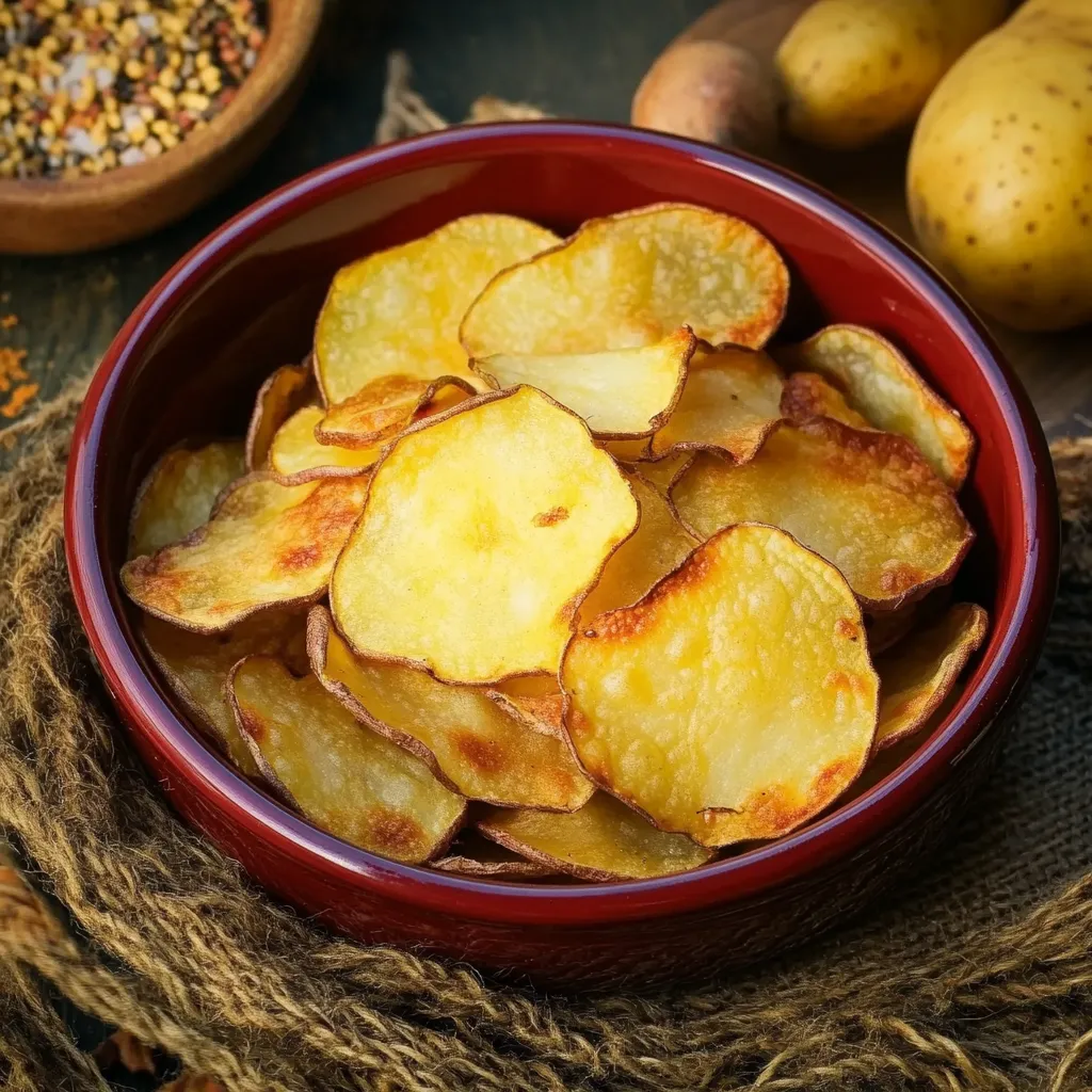 Ein rotes Töpfchen mit frisch zubereiteten Paprika-Pfannkuchen.