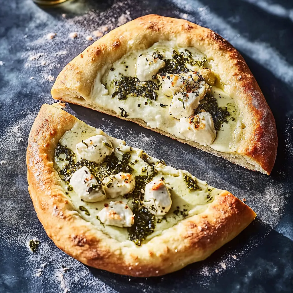 Ein halbes Stück Pizza mit Käse und Zwiebeln auf einem Tisch.