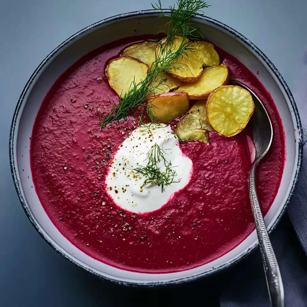 Ein Schälchen mit roter Sauce und gerösteten Zwiebeln.