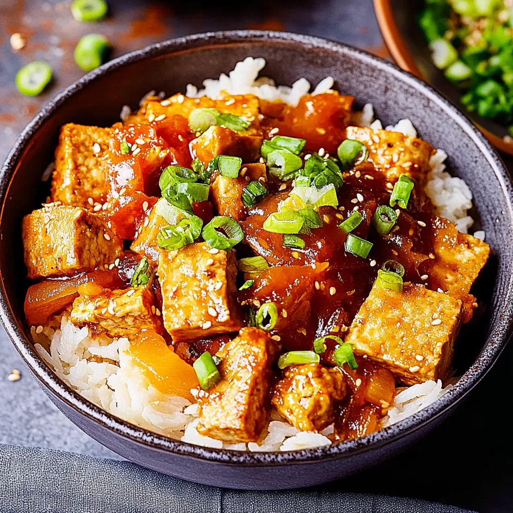 Ein Glas mit Rice und Rindfleisch in einer Sojasauce.