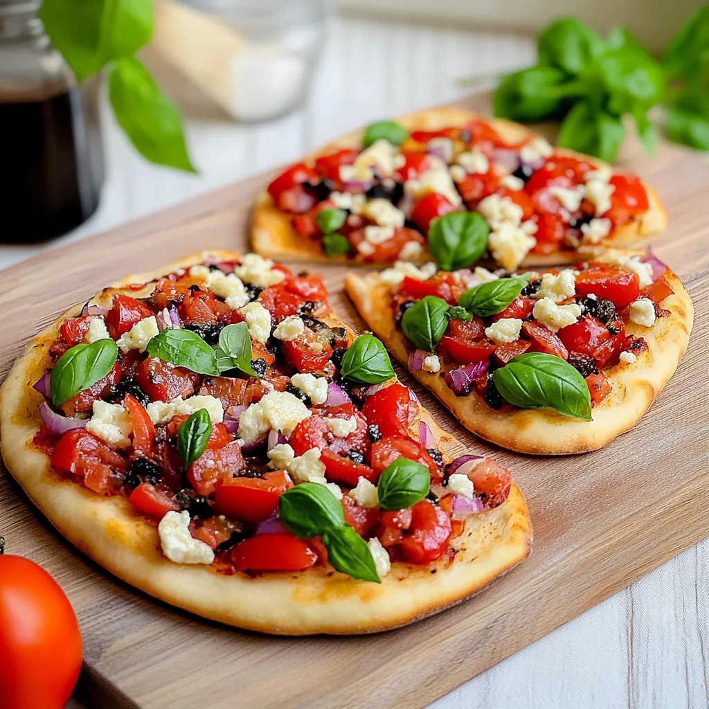 Zwei Tomatenpizzas auf einem Brett.