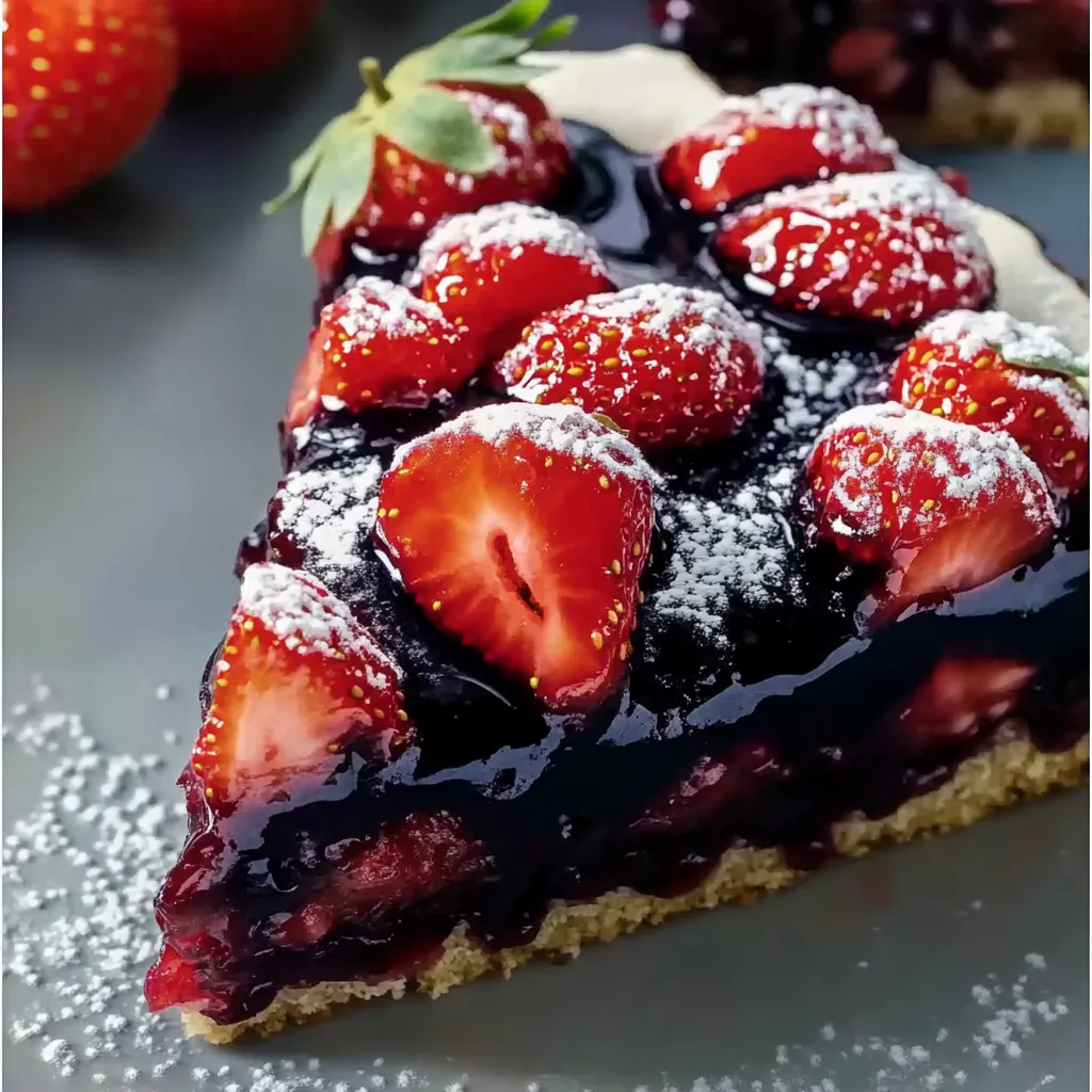 Eine Strawberry-Konfitüre mit Strawberries und Schlagsahne auf einem Teller.
