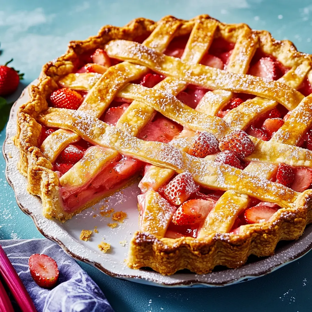 Eine Strawberry-Kuchen-Pie mit Strawberries und Zucker auf einem Teller.