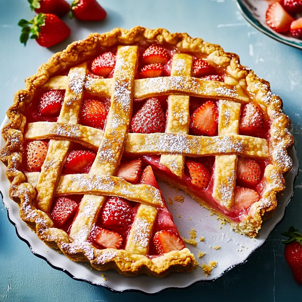 Eine Strawberry-Kreuzquitte mit Strawberries und Zucker auf einem Teller.