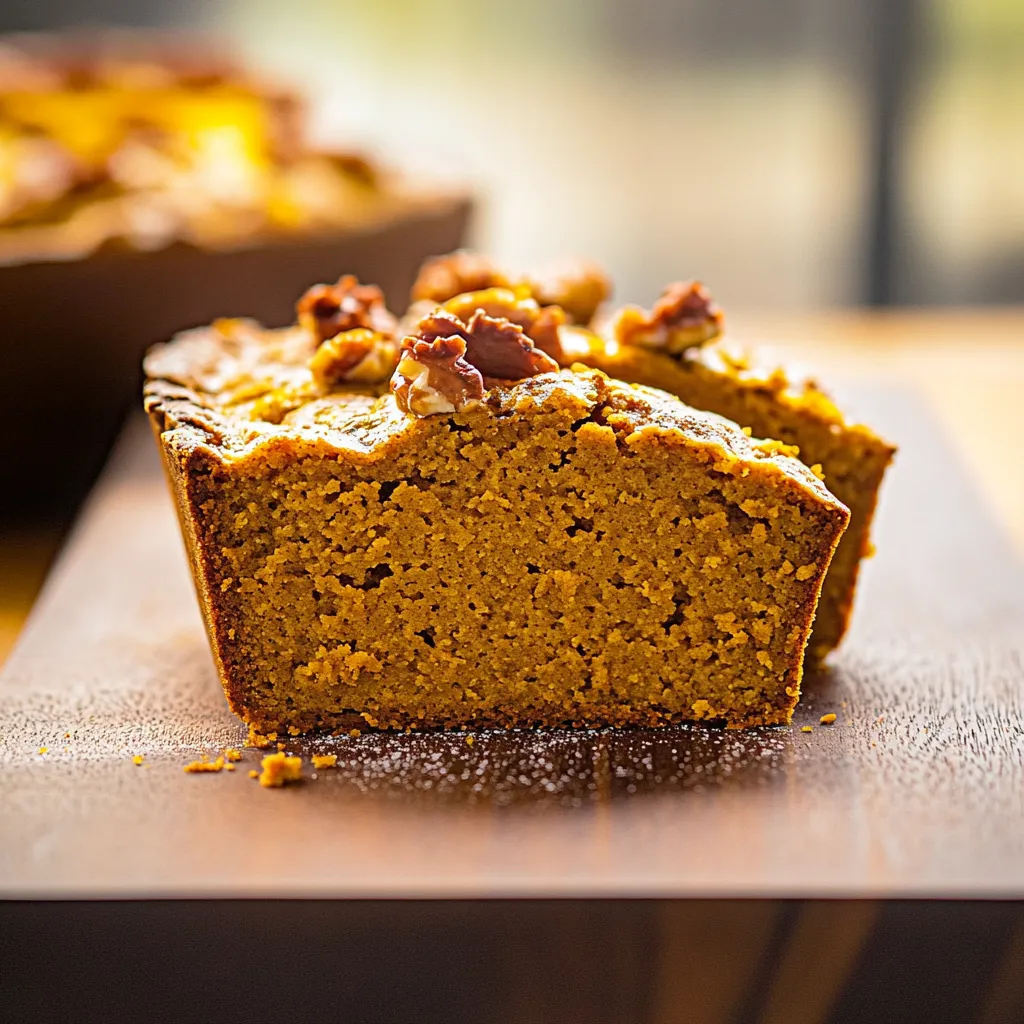 Ein Stück Kuchen mit Walnüssen auf einem Holzblock.