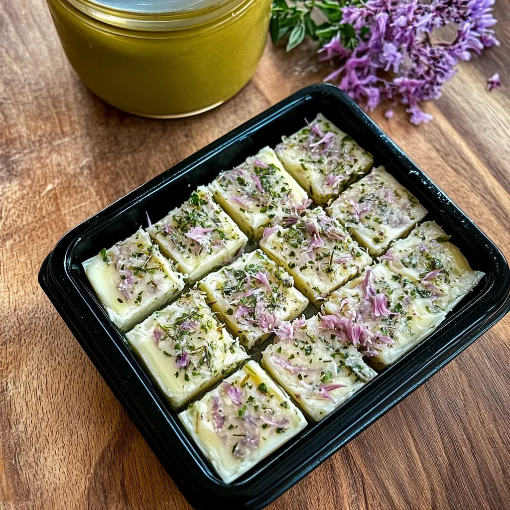 Ein Schälchen mit Zwiebeln und Käse auf einem Tisch.