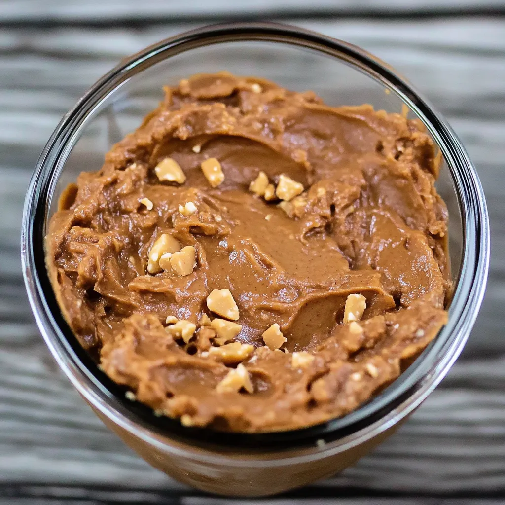 Eine Schüssel mit Nussbutter und Walnüssen.