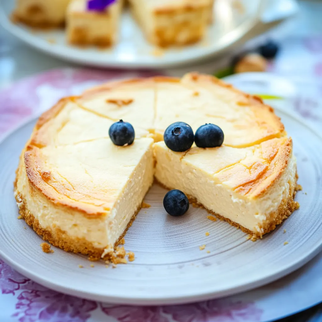 Ein Stück Käse mit Blaubeeren darauf.