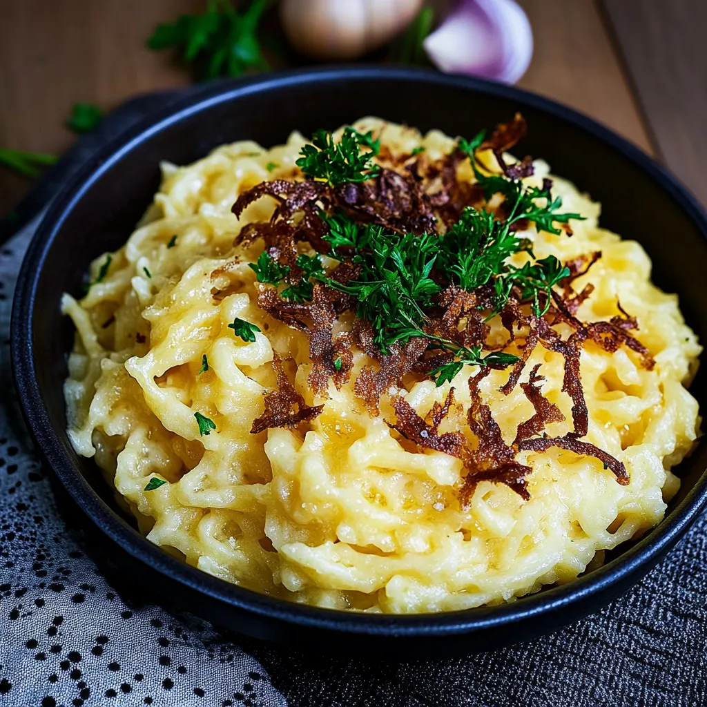 Ein Schälchen mit Kartoffeln und Zwiebeln.