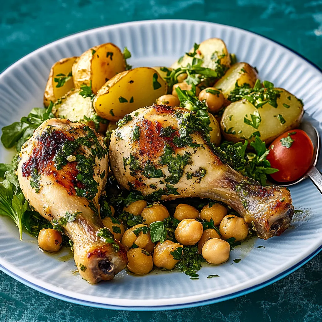 Ein Plate mit gegrillten Hühnchen und Gemüse.
