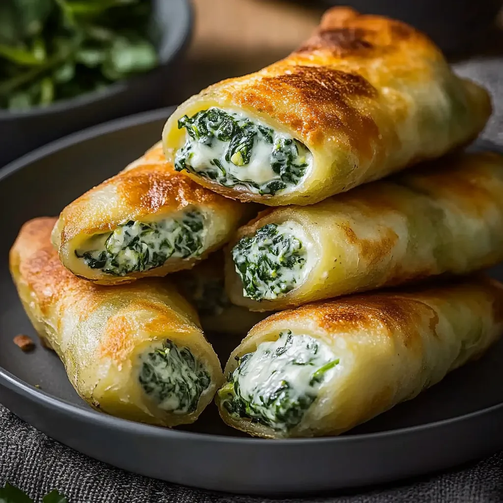 Ein Schmelztaschen mit grünem Brokkoli und Käse auf einem Teller.