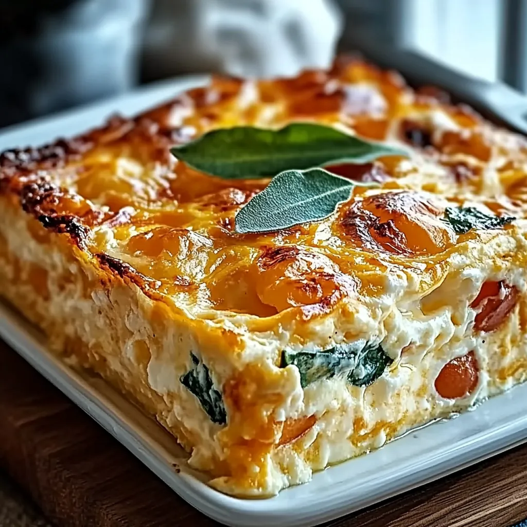 Ein weißer Teller mit einem Dessert, das aus Käse, Zwiebeln und Tomaten besteht.