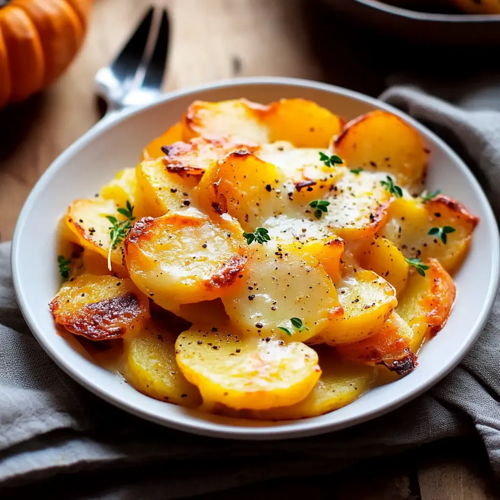Ein weißer Teller mit gegrillten Paprika, Zwiebeln und Knoblauch.