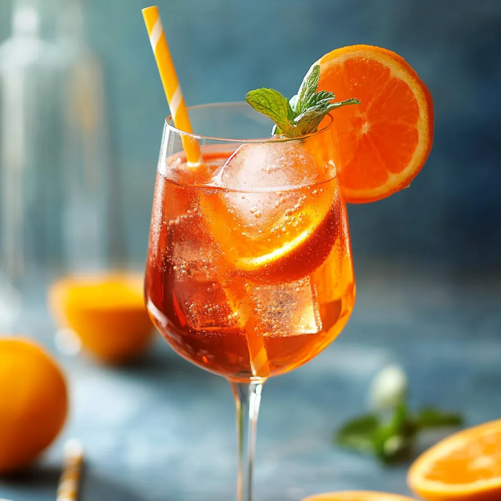 Ein Glas mit einer Orange und einem Stielchen.