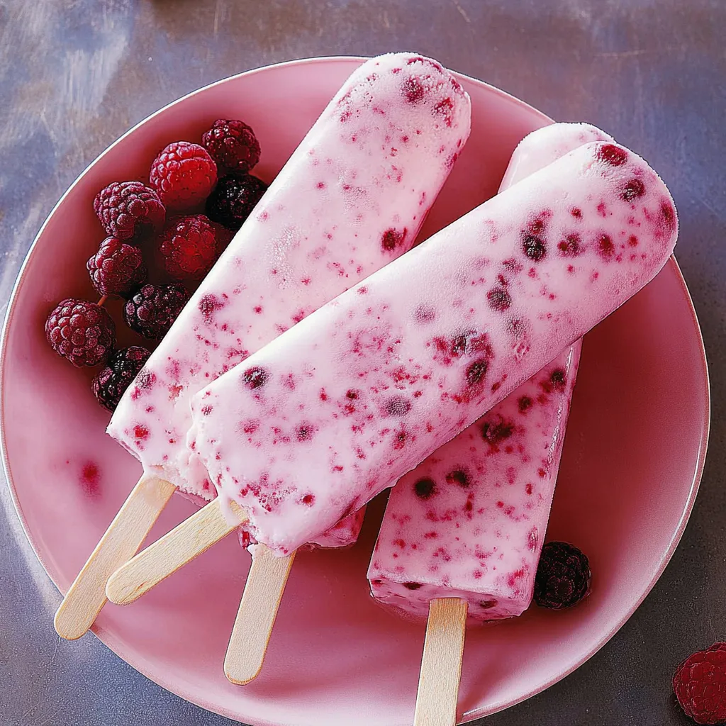 Eine Pink-Bowl mit Raspberry-Likör-Eis auf Stäbchen.