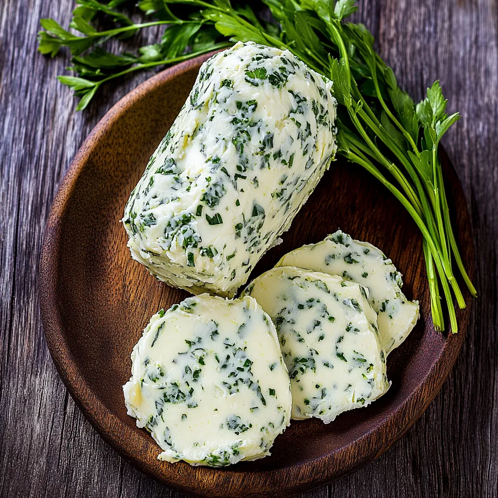 Eine Platte mit zwei Stücken Butter und einer Stange Zwiebeln darauf.
