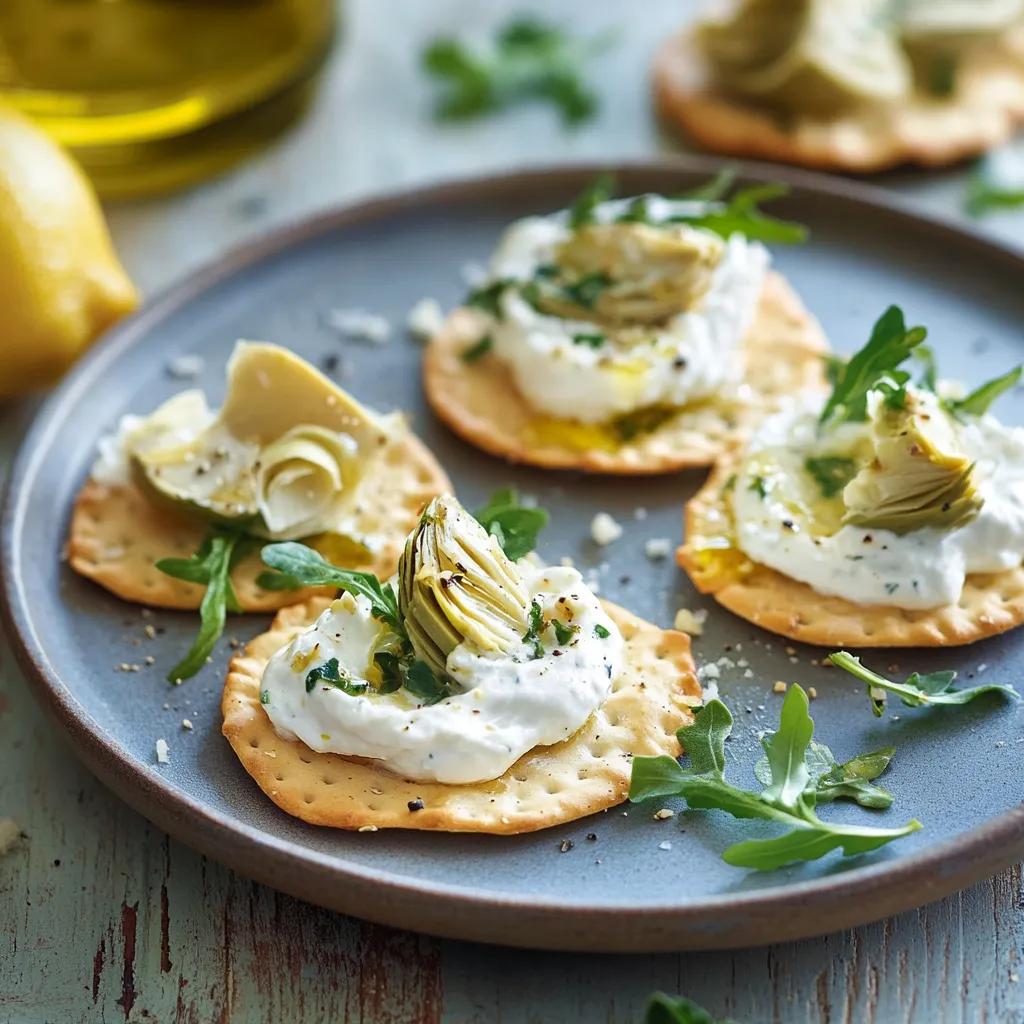 Eine Platte mit sechs Scheiben von Brot mit Zwiebeln und Mayonnaise darauf.