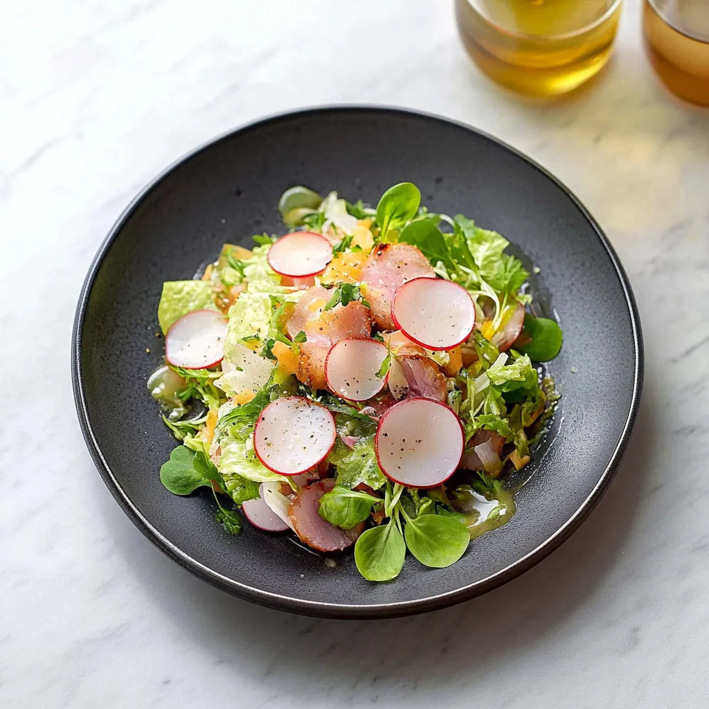 Ein Schüssel mit Salat und frischem Gemüse.
