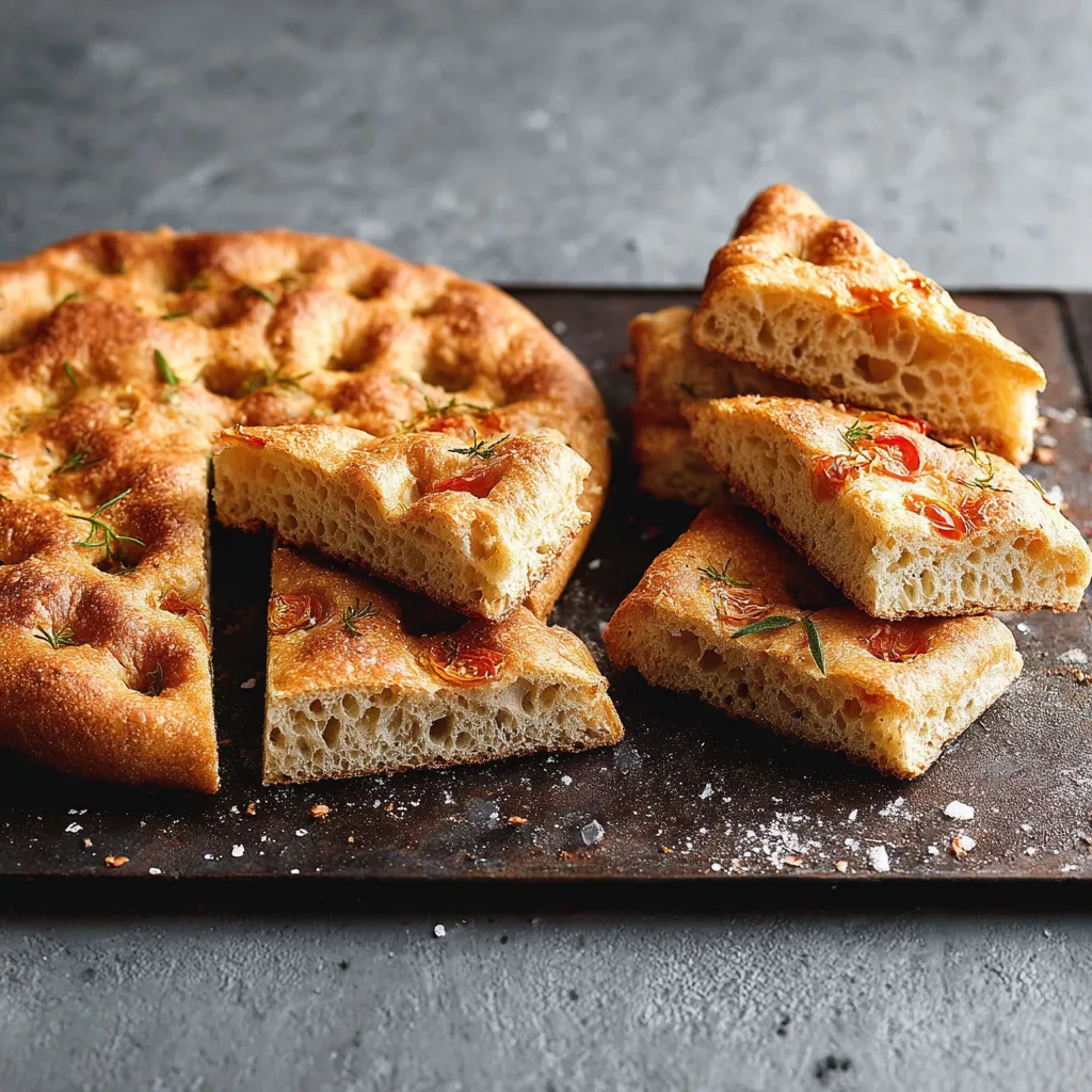 Eine Tafel mit verschiedenen Brotstücken auf einem Block.