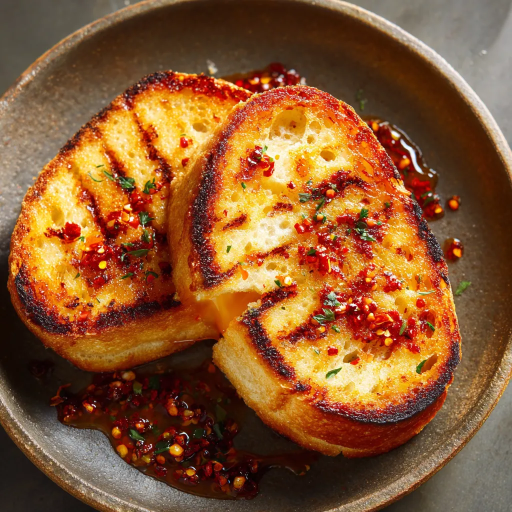 Ein Schälchen mit Toastbrot und Zwiebeln.