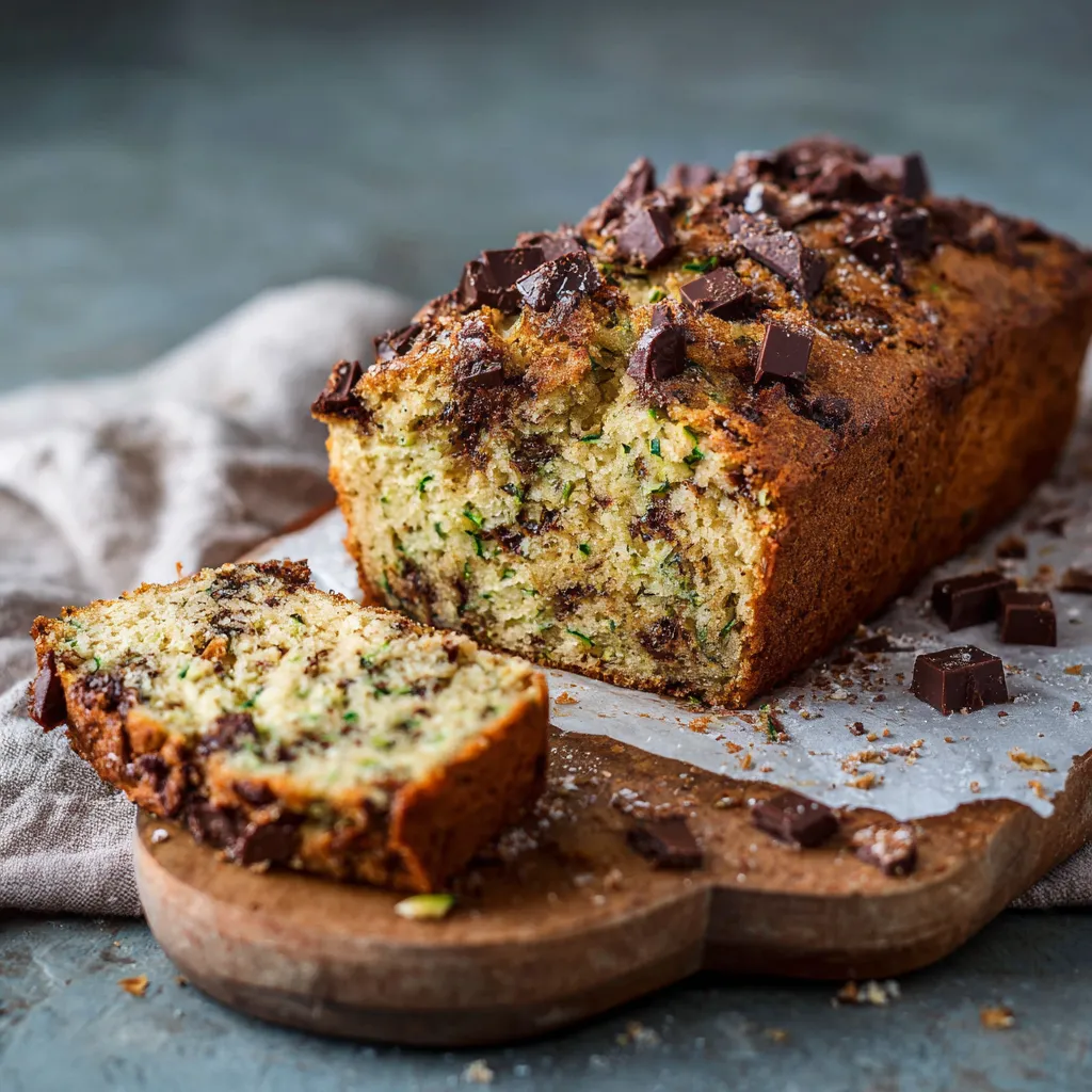 Ein Stück Chocolate-Chip-Bread auf einem Teller.
