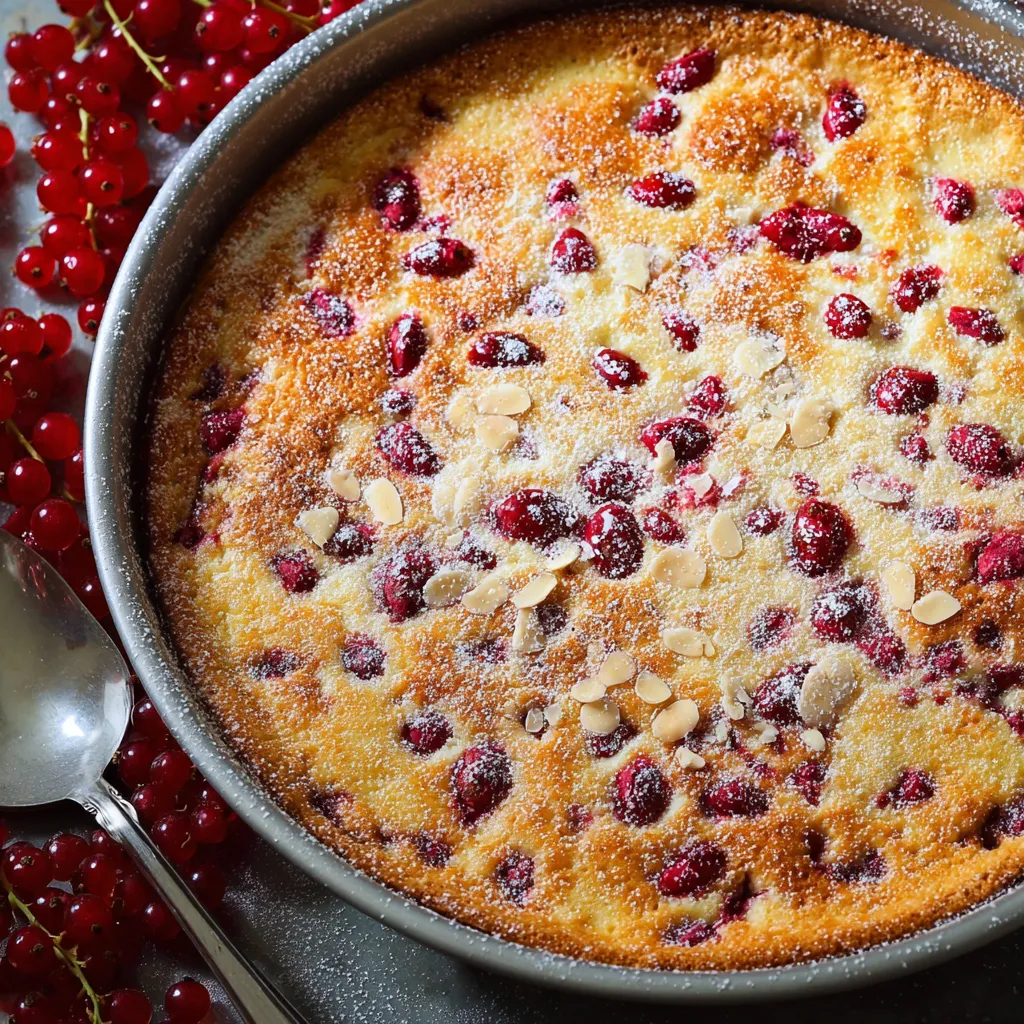 Eine Tafel mit einem Kuchen, der mit Zimt, Mandeln und Beeren geschmückt ist.
