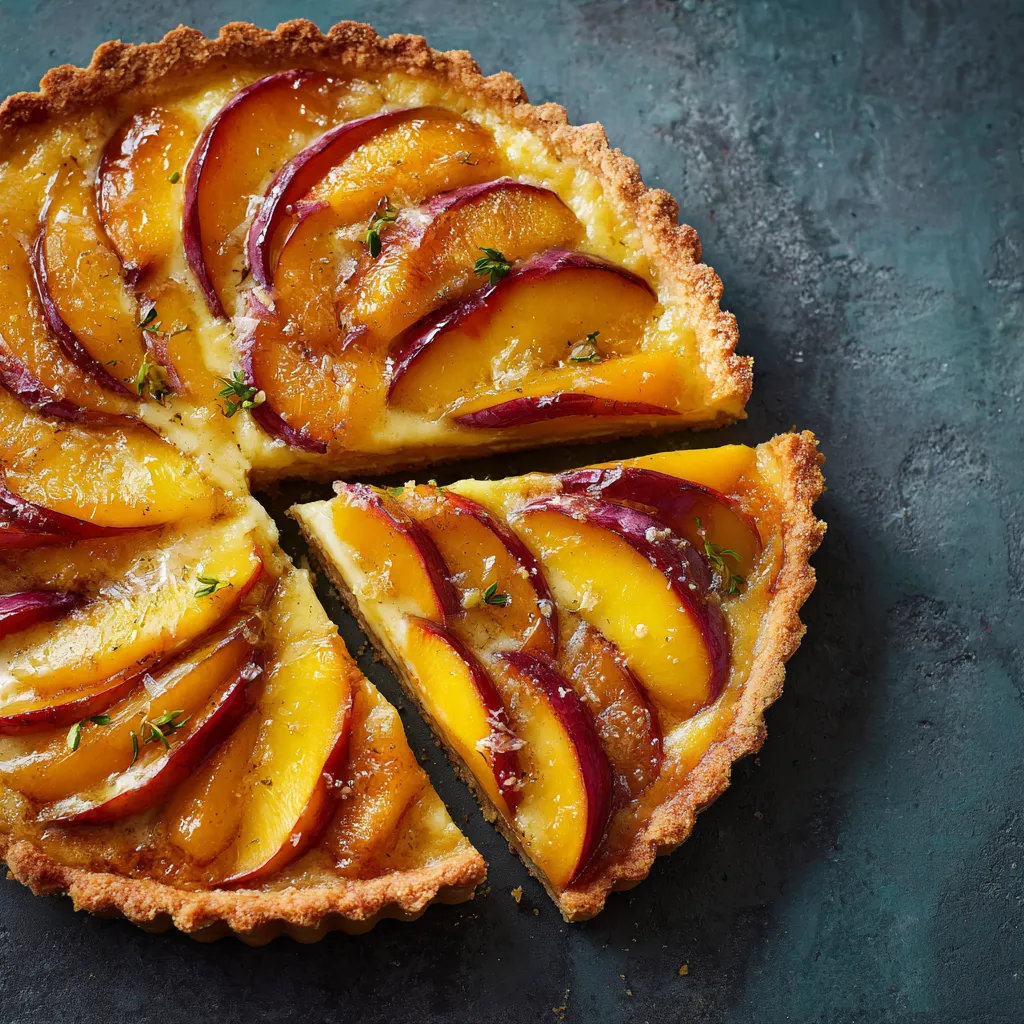 Ein Stück Kuchen mit einer Kugelform und einer Schicht aus Apfel und Zitrone.