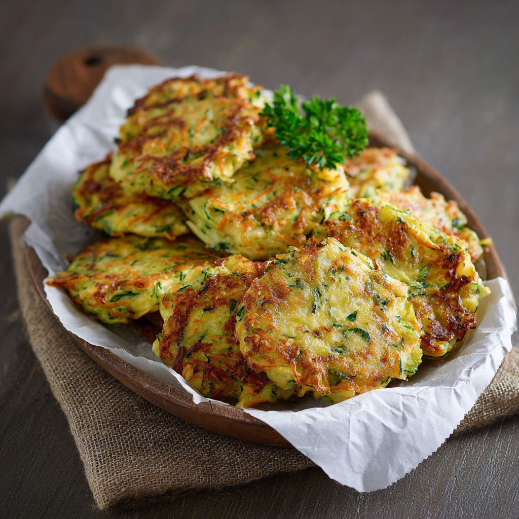 A plate of zucchini puffer.