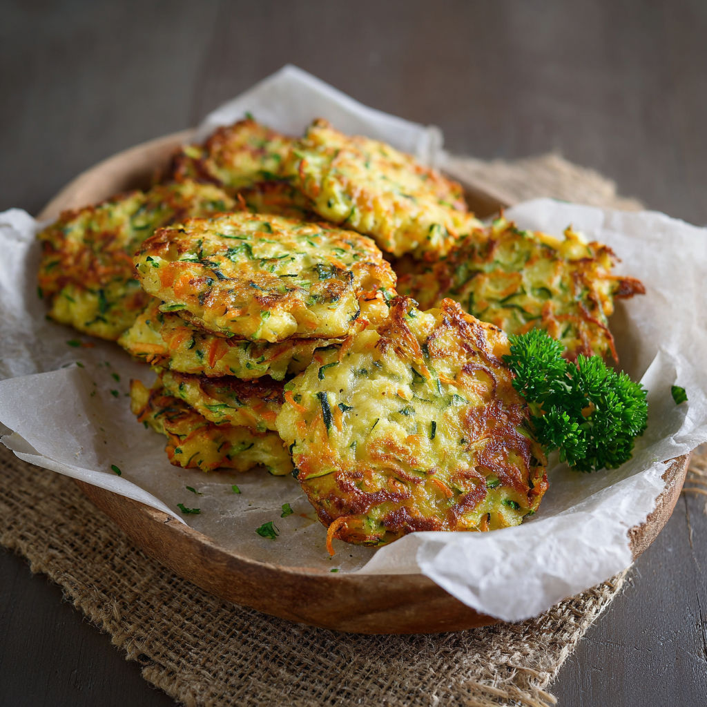 A plate of food with a green vegetable on top.